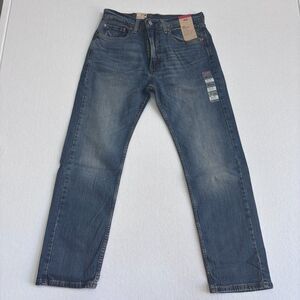 Levi's 505 Regular Jeans Men 32x30 Straight Leg Medium Wash Zip Fly Stretch 2309